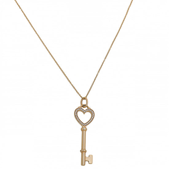 Tiffany & Co. Please Return 18k Yellow Gold Heart Key Necklace Tiffany &  Co. | TLC
